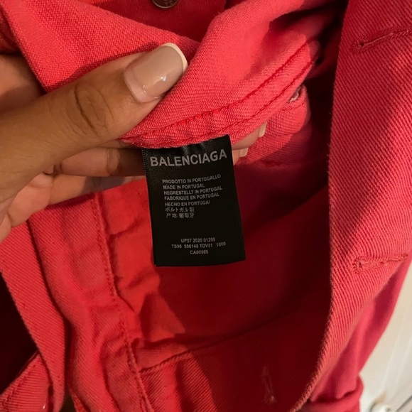 Authentic Balenciaga pink denim jacket . - Picture 1 of 5